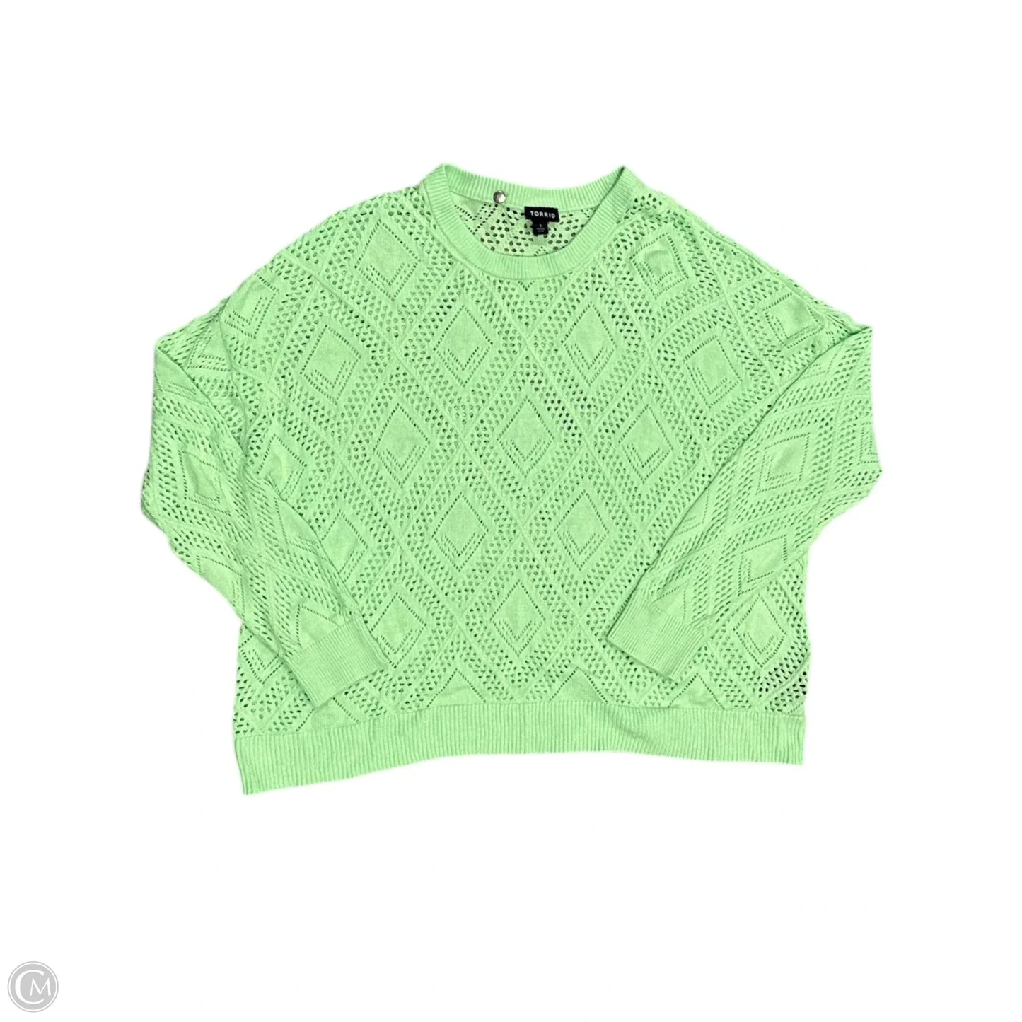 Sweater By Torrid In Green, Size: 1x
