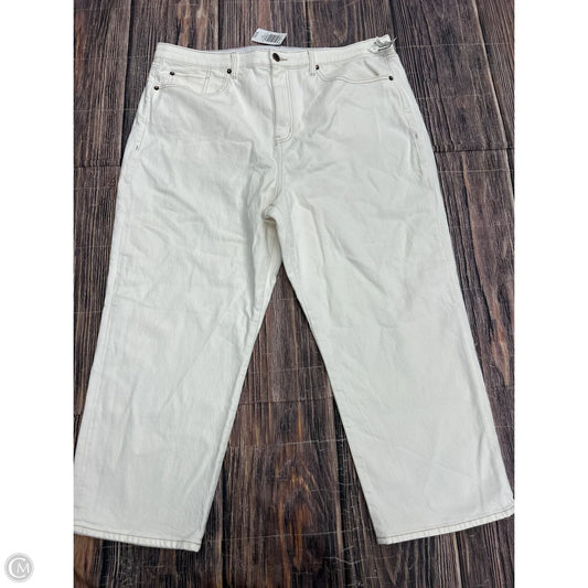 Jeans Wide Leg By Torrid In Cream, Size: 20