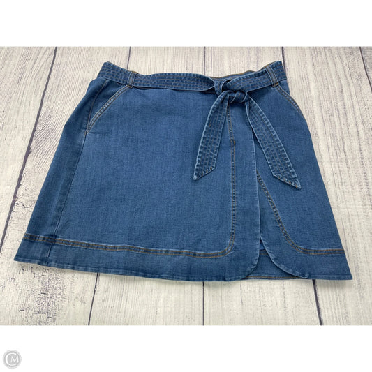 Skort By Isaac Mizrahi Live Qvc In Blue Denim, Size: L