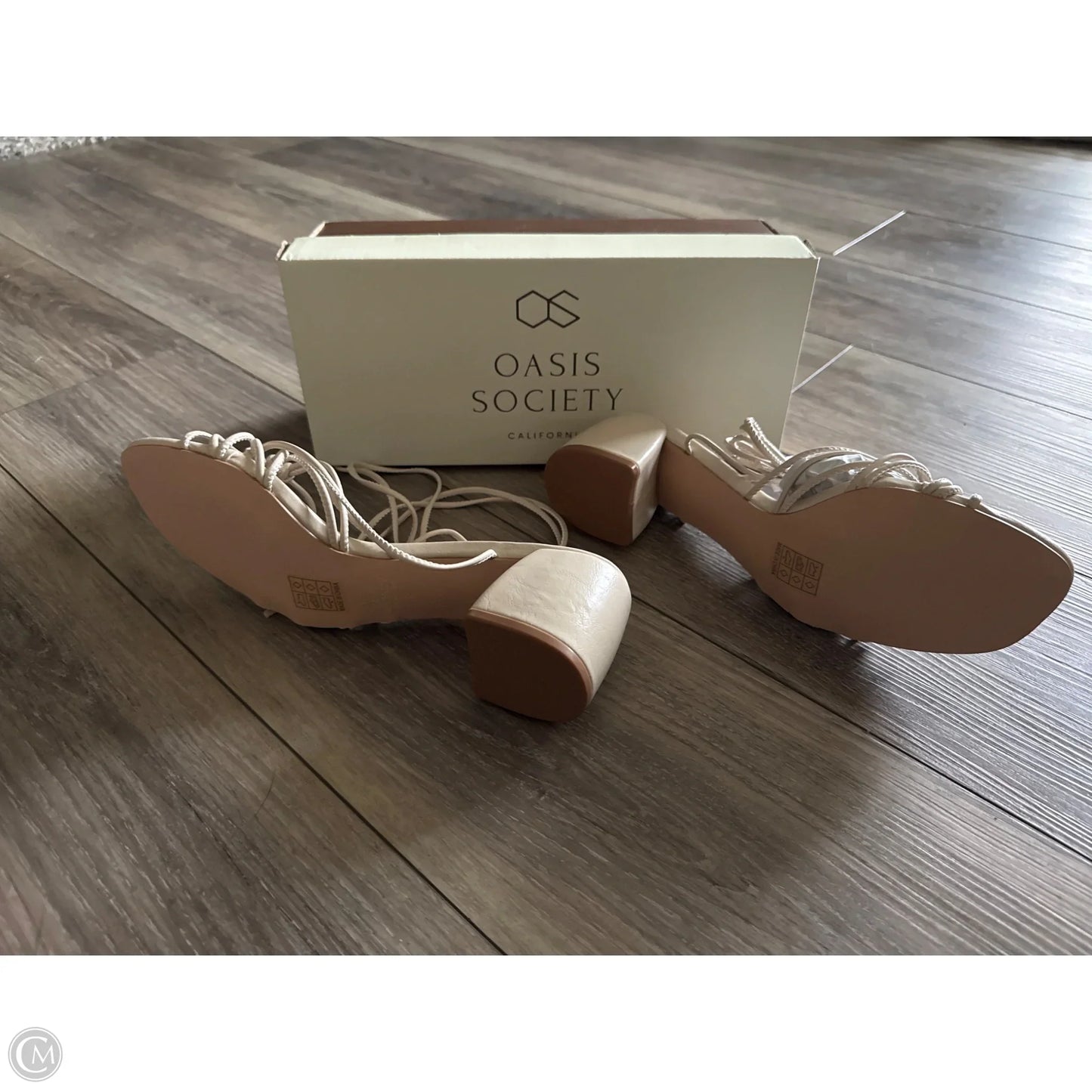 Sandals Heels Block By Oasis Society In Tan, Size: 9