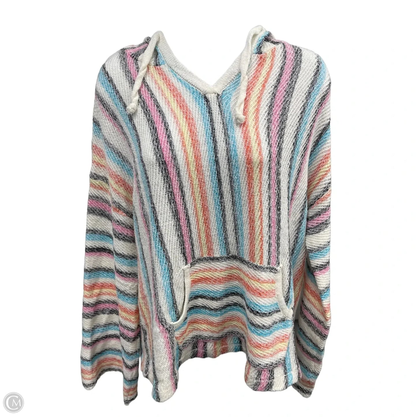 Sweatshirt Hoodie By Vintage America In White, Size: M