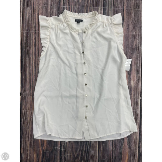 Top Sleeveless By Ann Taylor In White, Size: S