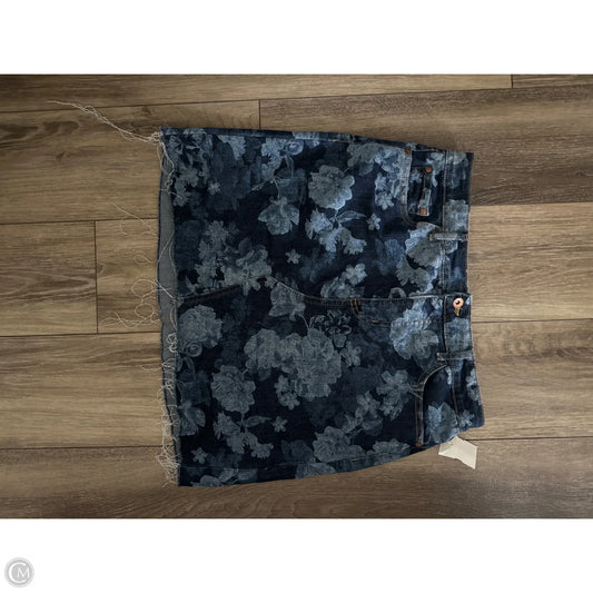 Skirt Mini & Short By Anne Klein In Blue Denim, Size: L