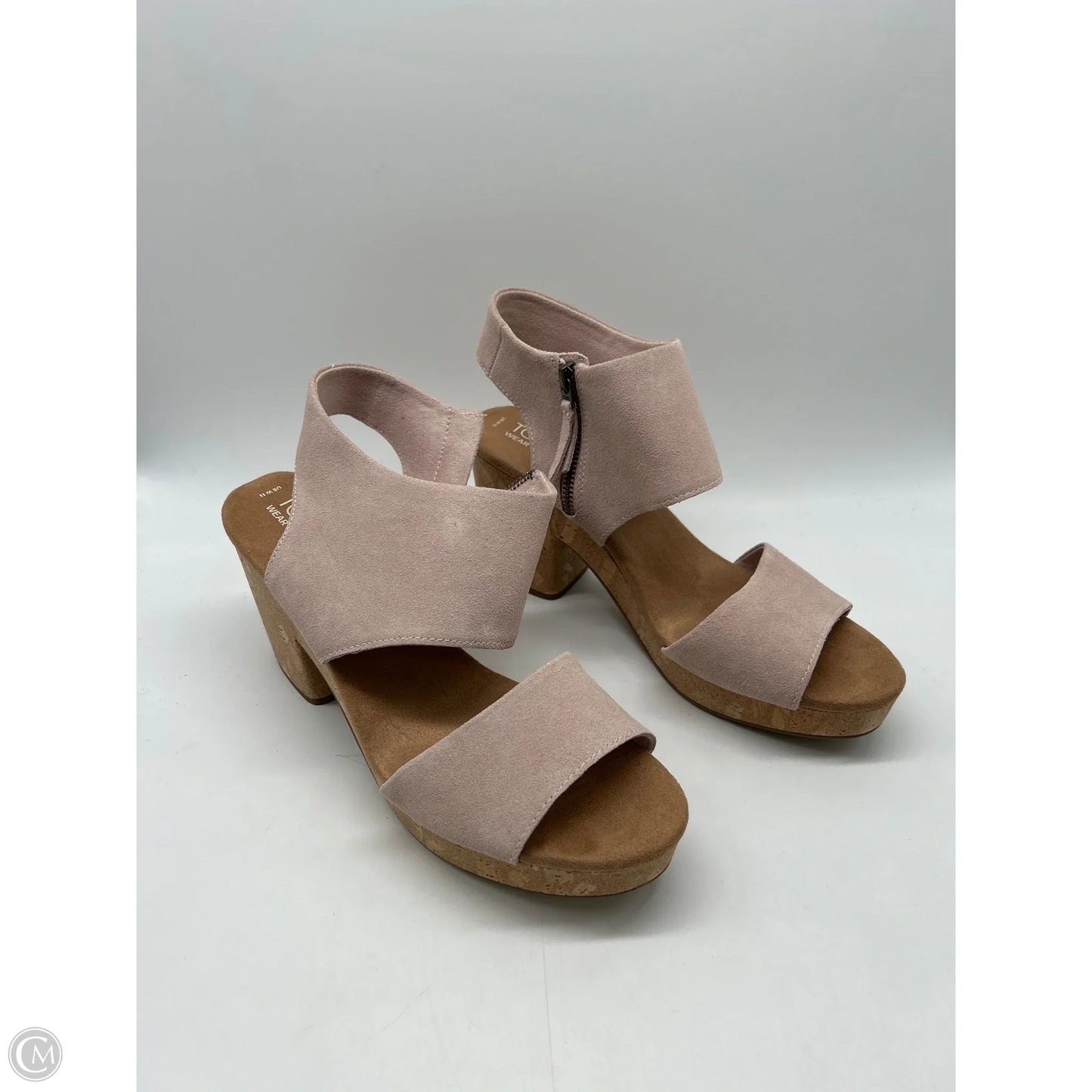 Sandals Heels Block By Toms In Pink, Size: 11