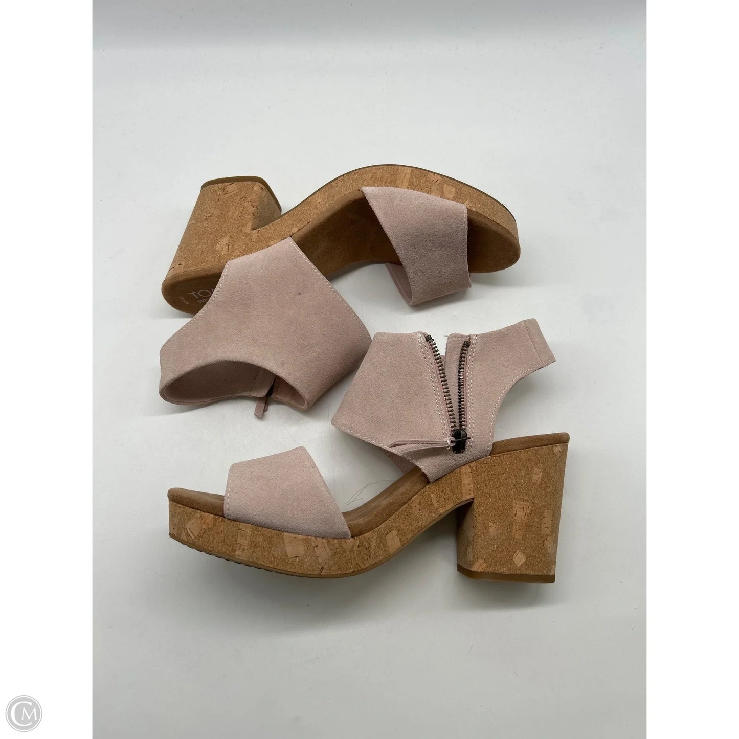 Sandals Heels Block By Toms In Pink, Size: 11