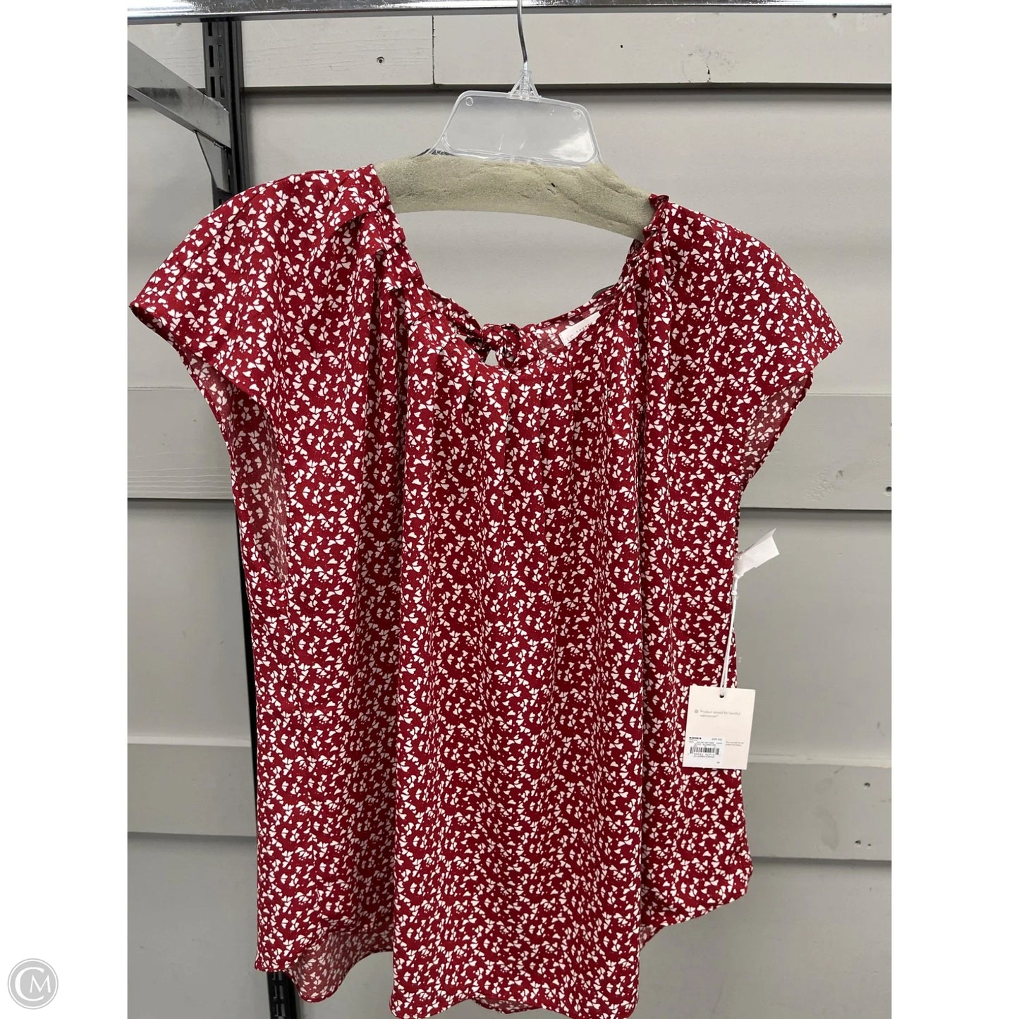Top Short Sleeve By Lc Lauren Conrad In Red, Size: 1x