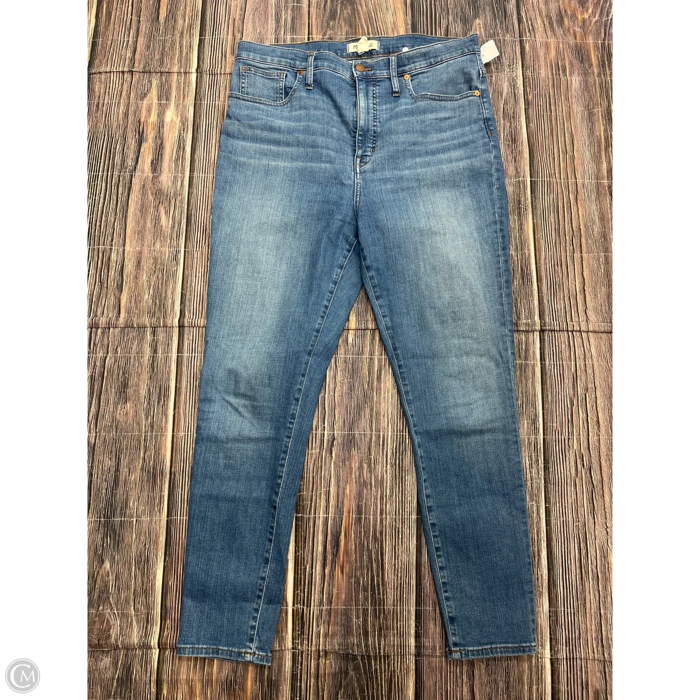 Jeans Skinny By Madewell In Blue Denim, Size: 14l