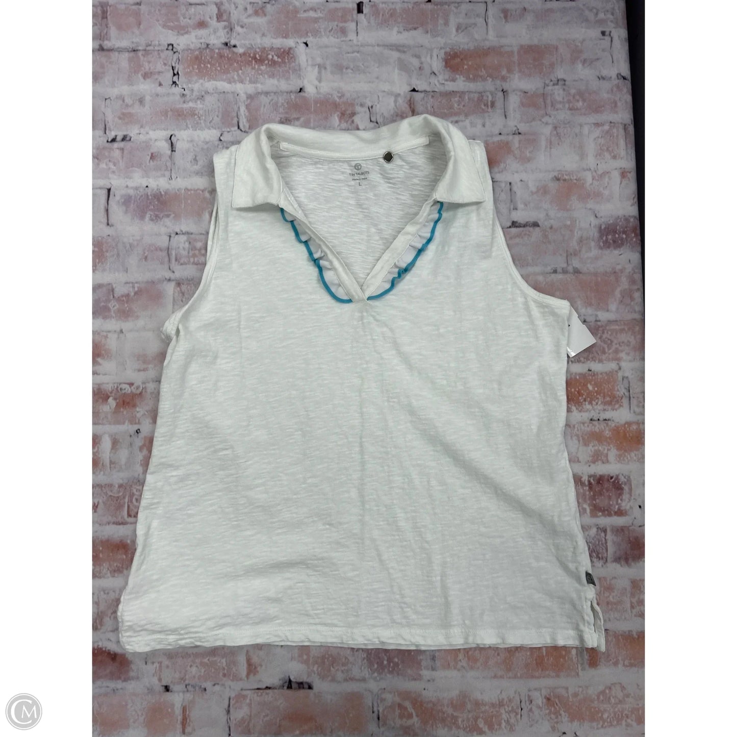 Tank Top By Talbots In White, Size: L