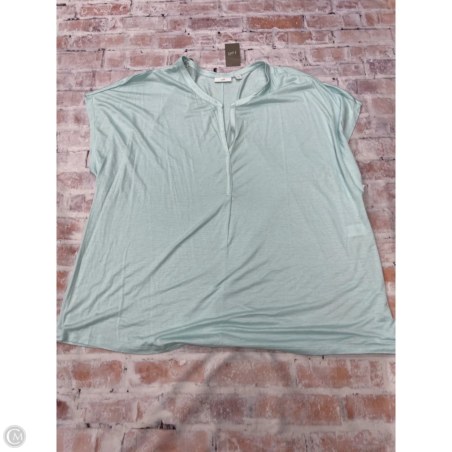 Top Short Sleeve By J. Jill In Blue, Size: 2x