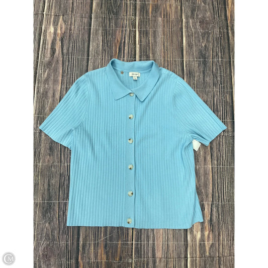 Sweater Short Sleeve By On 34th In Blue, Size: 1x