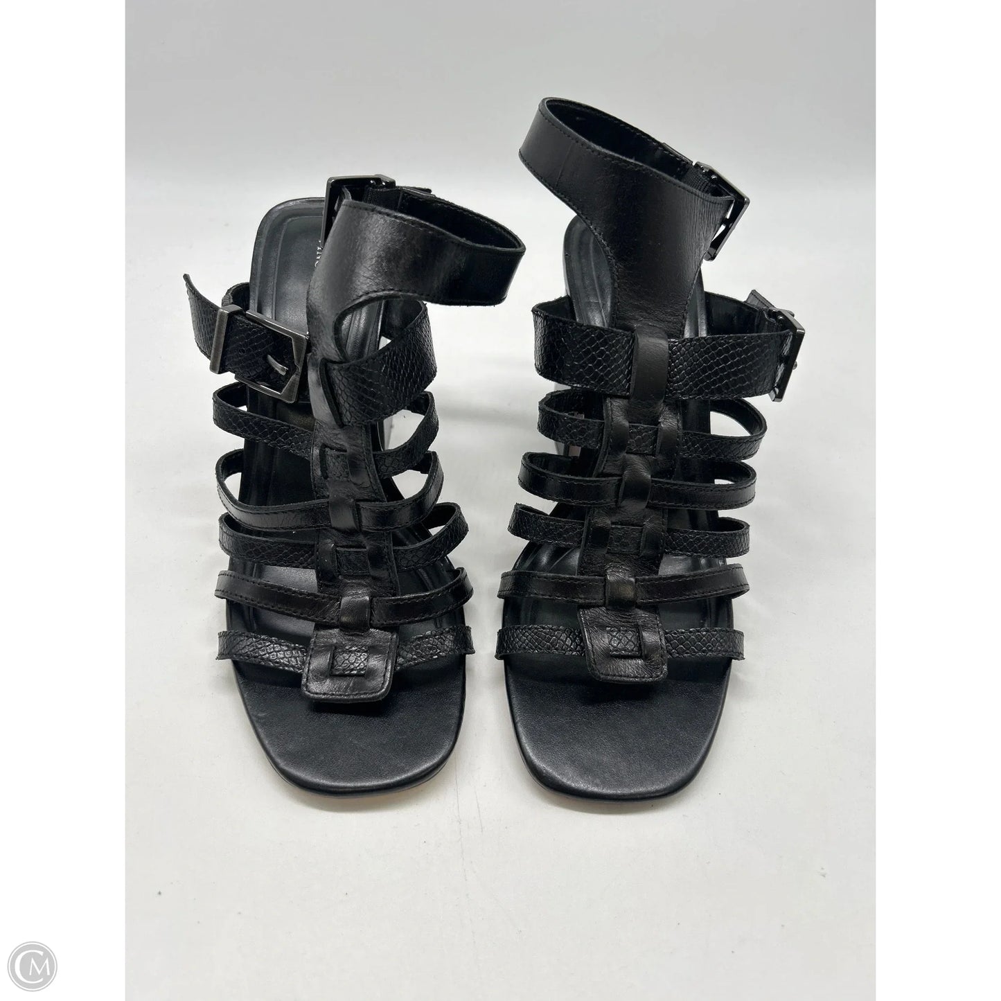 Sandals Heels Block By Vince Camuto In Black, Size: 7