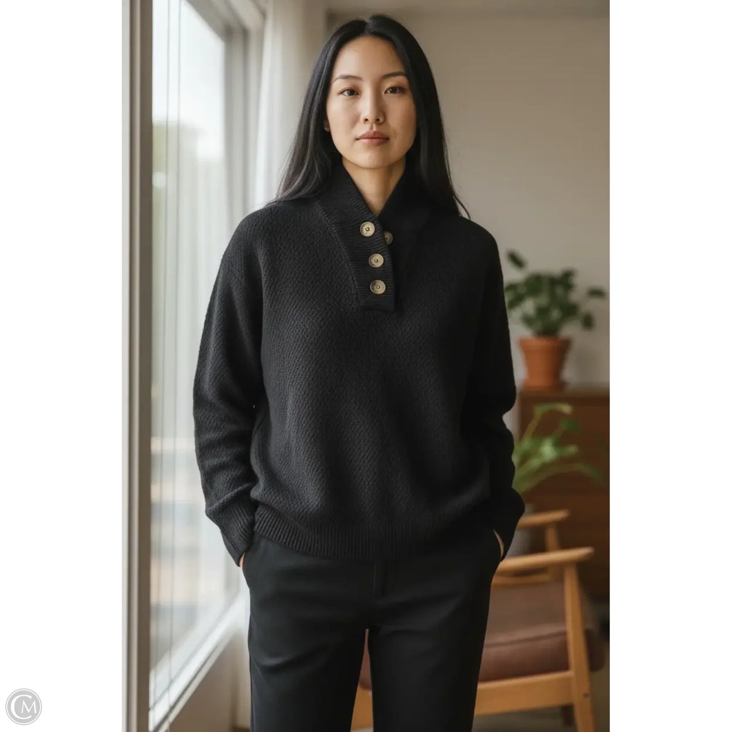 Sweater By Cmb In Black, Size: S