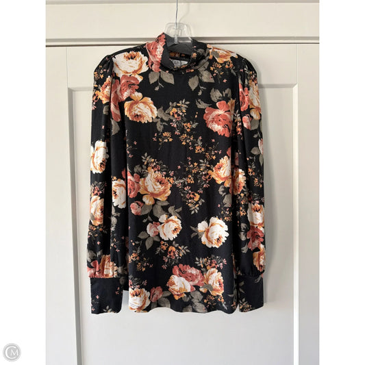 Top Long Sleeve By Maurices In Floral Print, Size: S