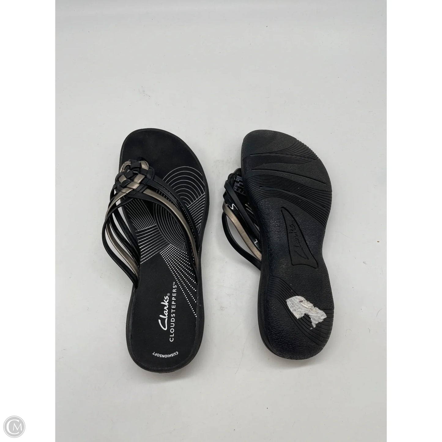 Sandals Flip Flops By Clarks In Black, Size: 7