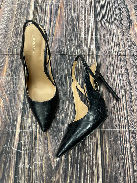 Black Shoes Heels Stiletto Express, Size 7