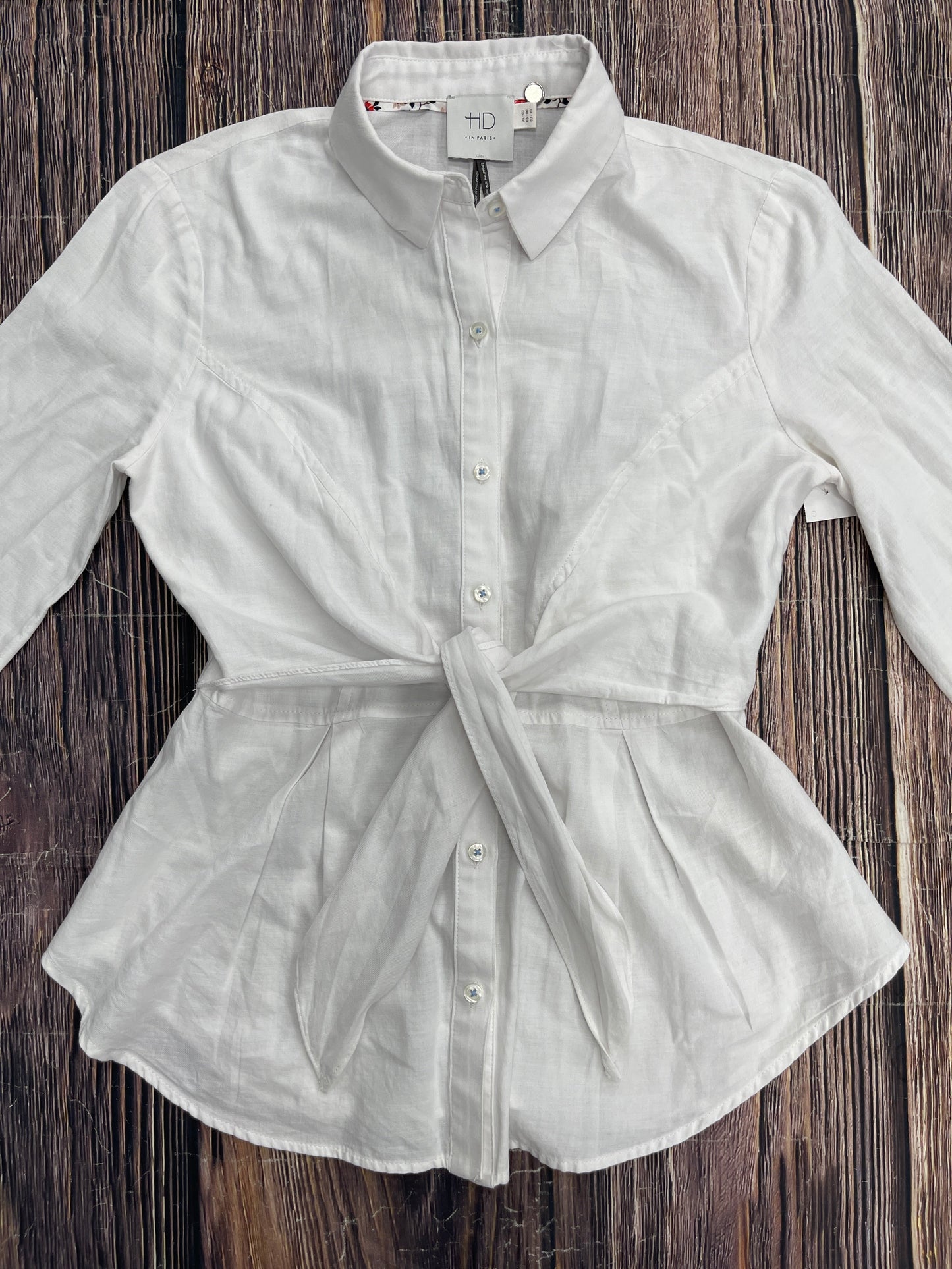 White Blouse Long Sleeve Hd In Paris, Size Xs