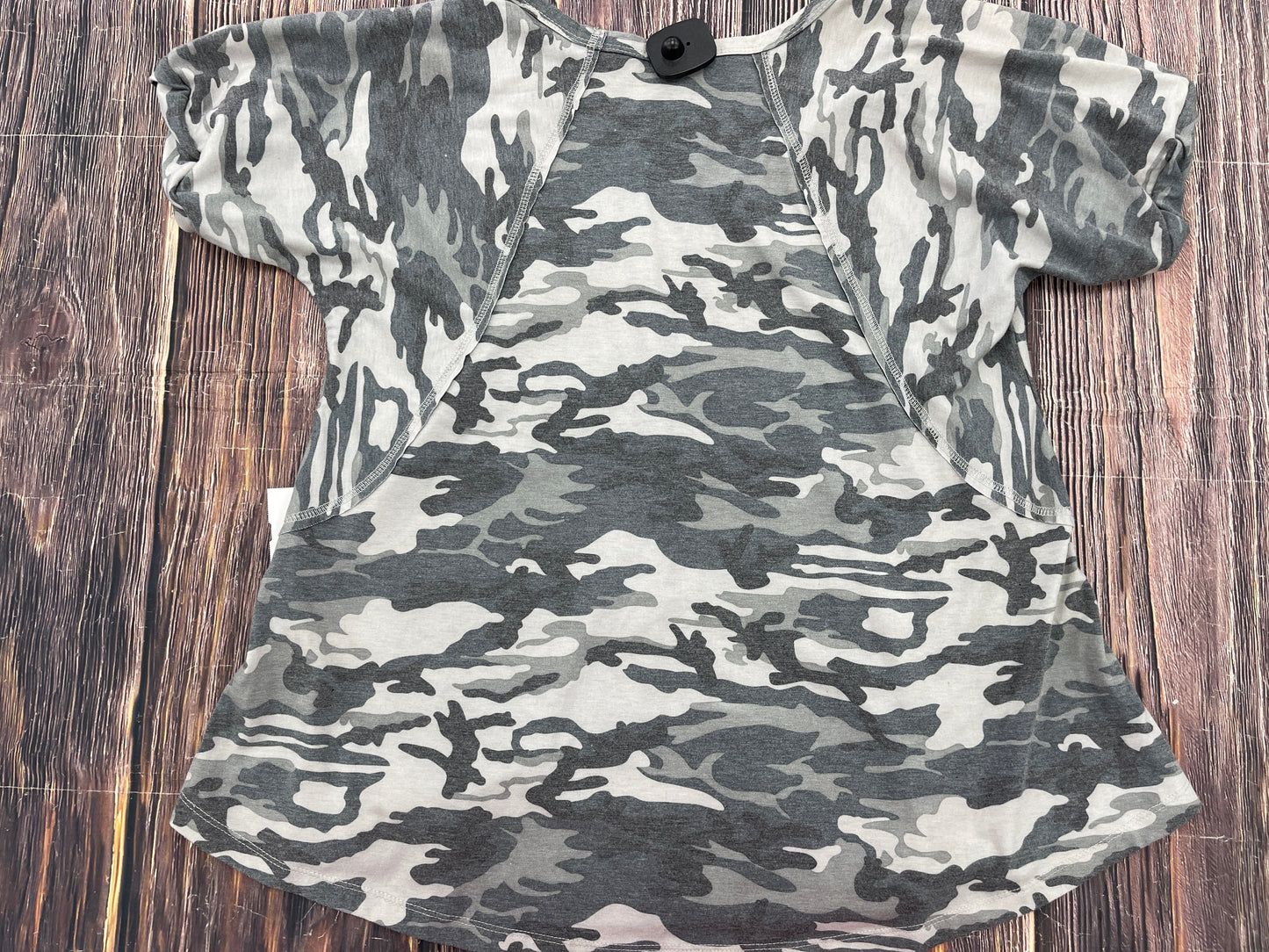 Camouflage Print Top Short Sleeve Wishlist, Size S