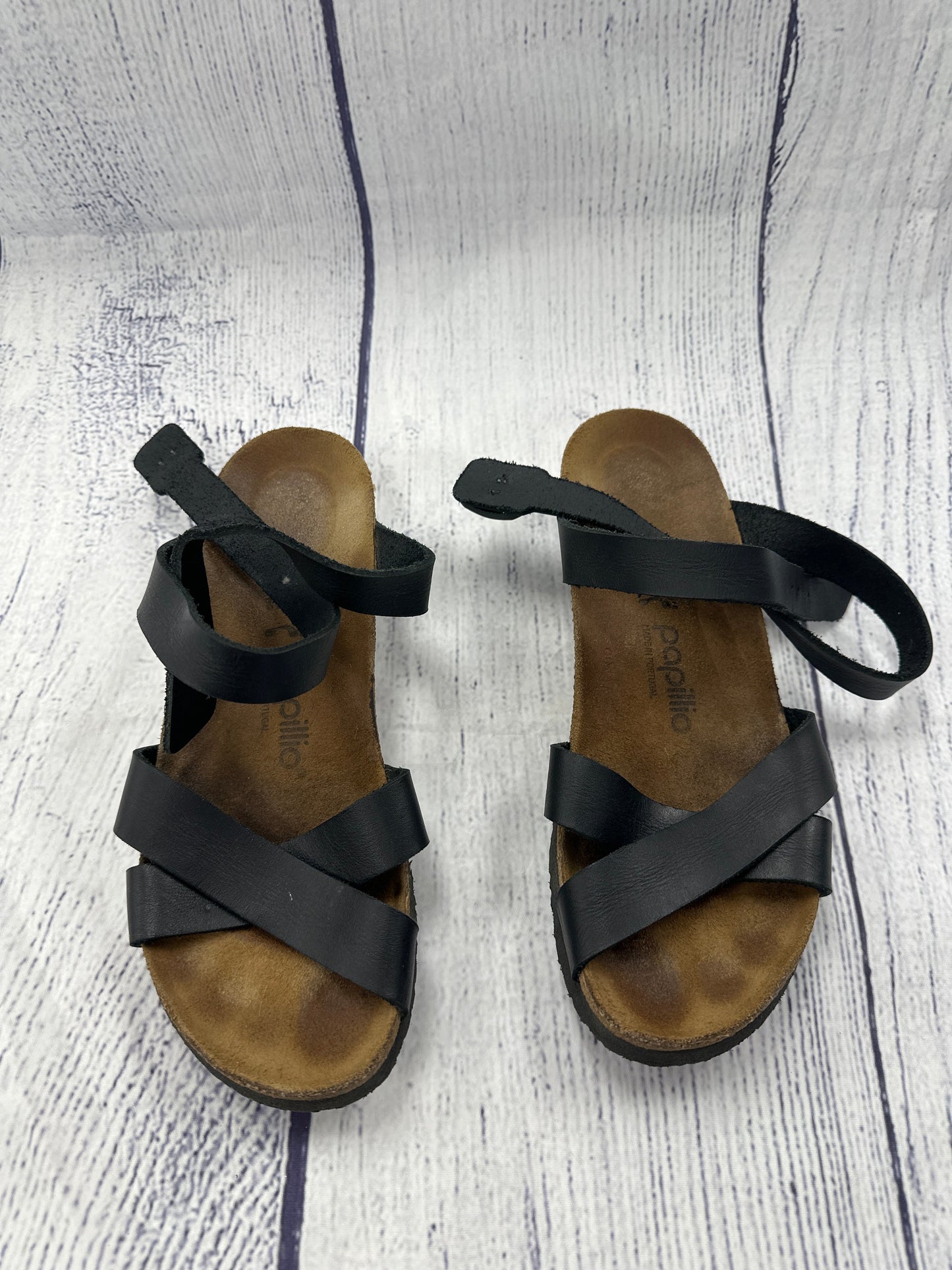 Sandals Flats By Birkenstock In Black, Size: 8.5