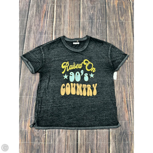 Top Short Sleeve By Maurices In Grey, Size: M