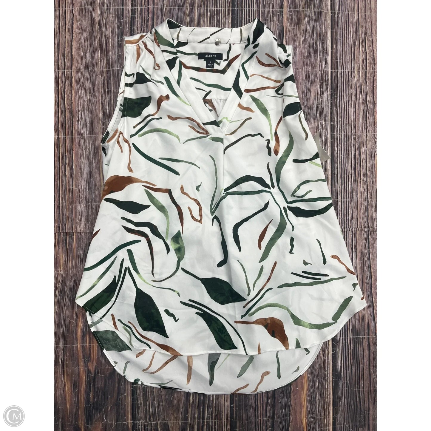 Tank Top By Alfani In White, Size: S