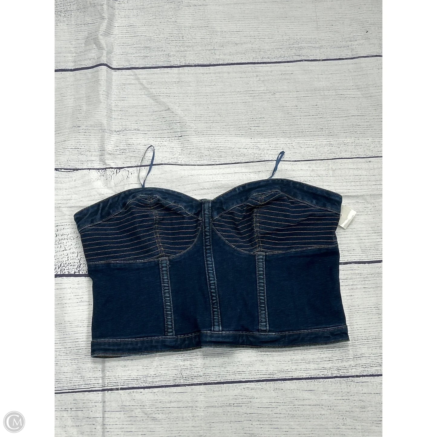 Top Sleeveless By Express In Blue Denim, Size: L