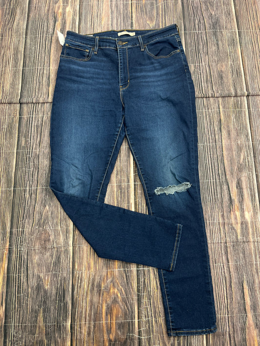 Jeans Skinny By Levis In Blue Denim, Size: 14