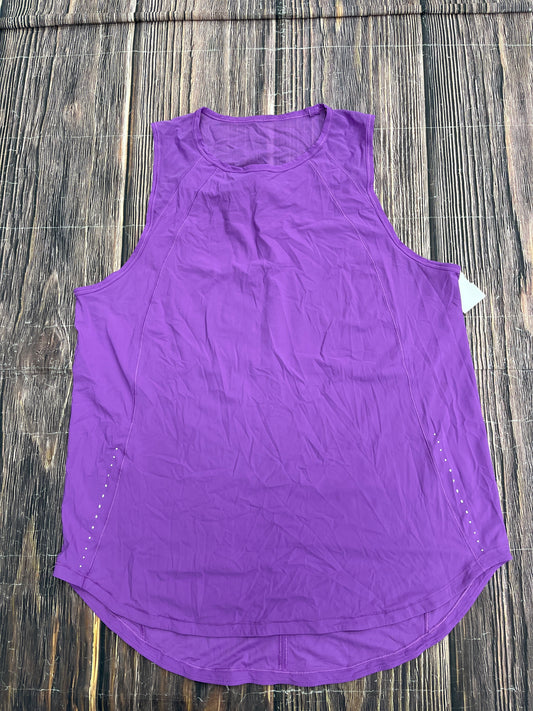 Athletic Tank Top By Lululemon In Purple, Size: L