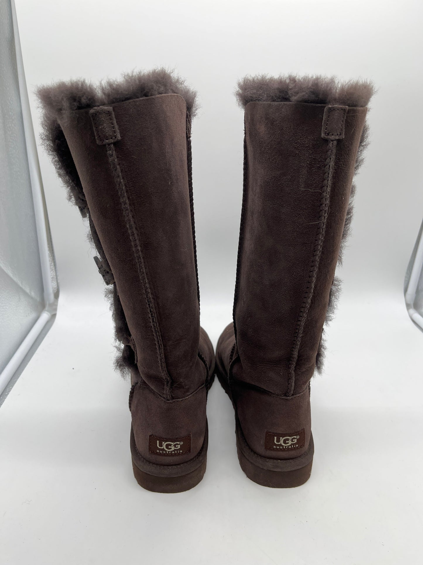 Boots Designer By Ugg In Brown, Size: 8