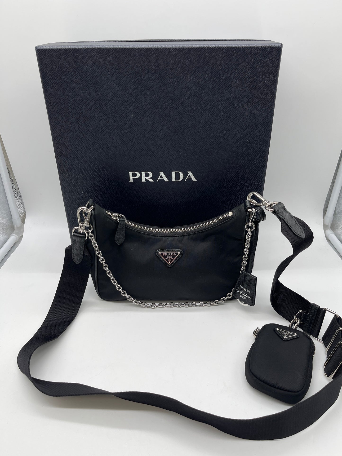 Crossbody Luxury Designer By Prada, Size: Small