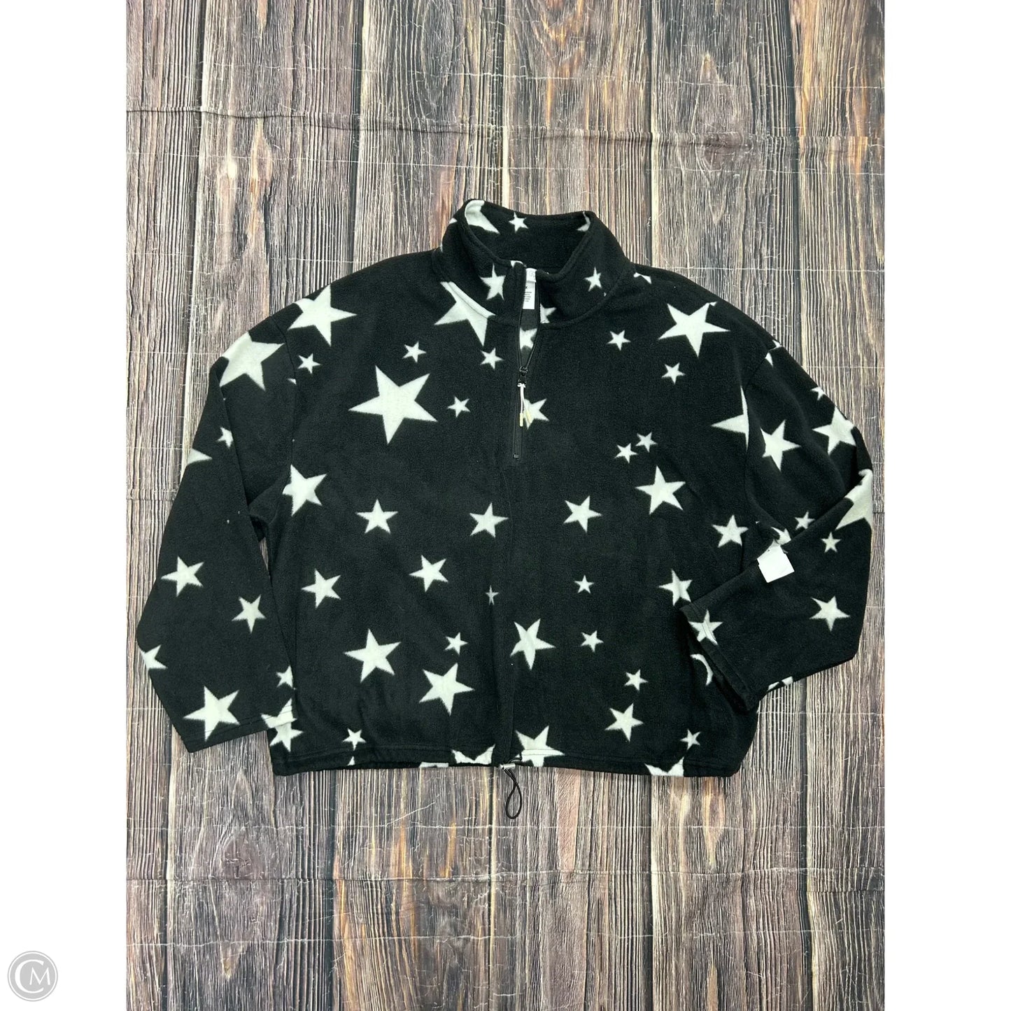 Sweatshirt Collar By Clothes Mentor In Black, Size: 3x