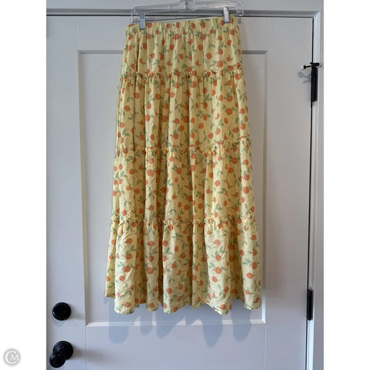 Skirt Maxi By Blu Pepper In Yellow, Size: L