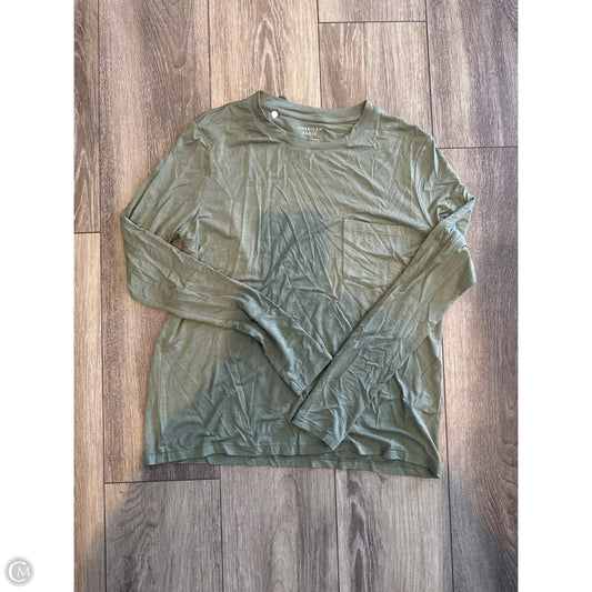 Top Long Sleeve By American Eagle In Green, Size: S