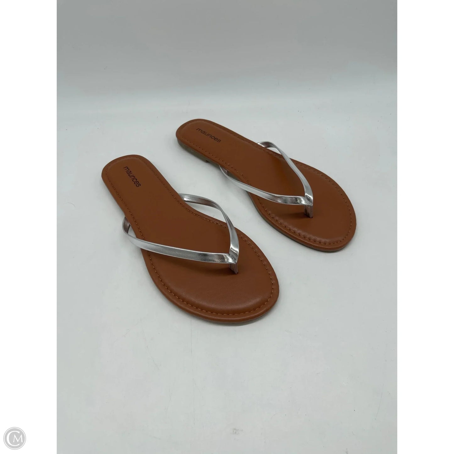 Sandals Flip Flops By Maurices In Silver, Size: 9