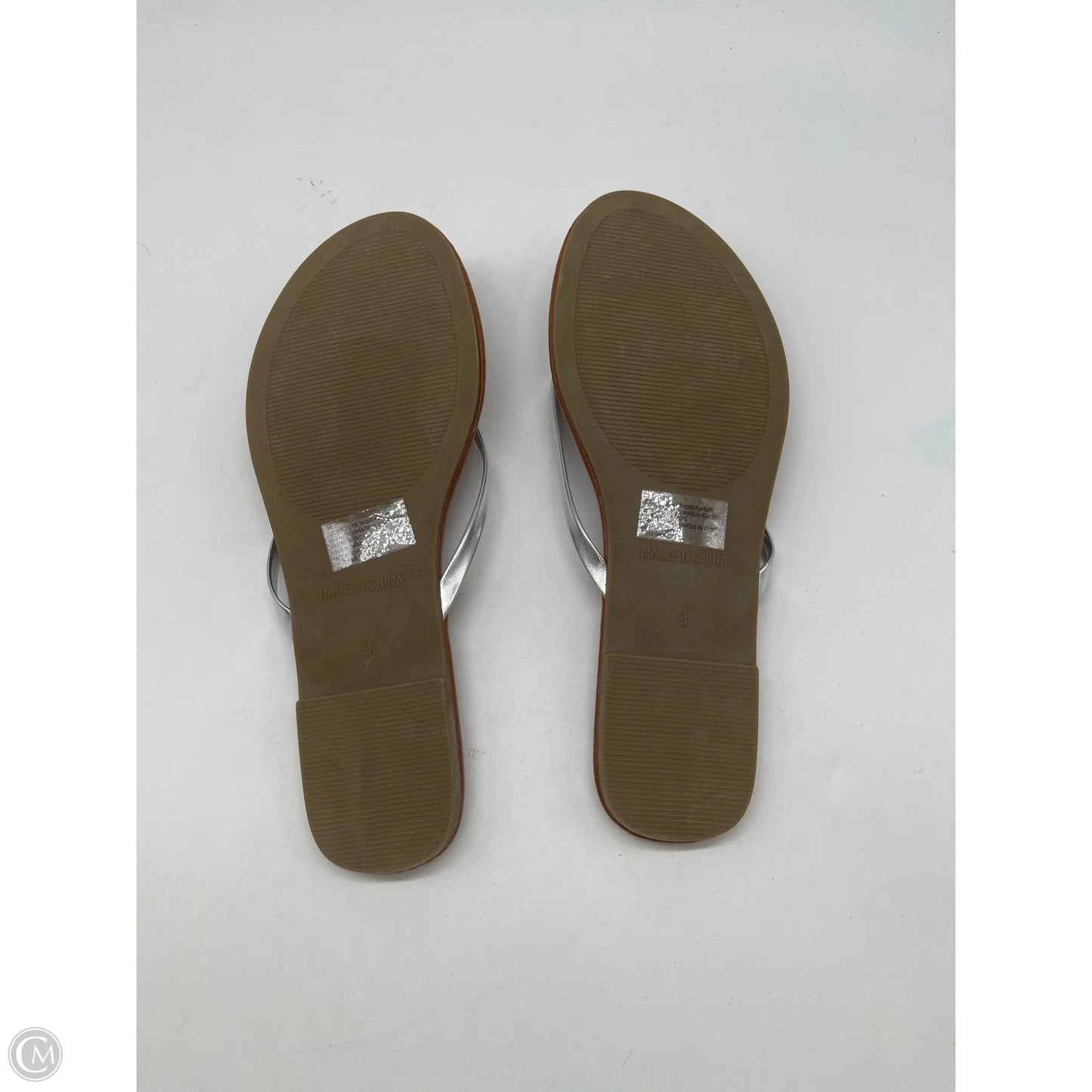 Sandals Flip Flops By Maurices In Silver, Size: 9