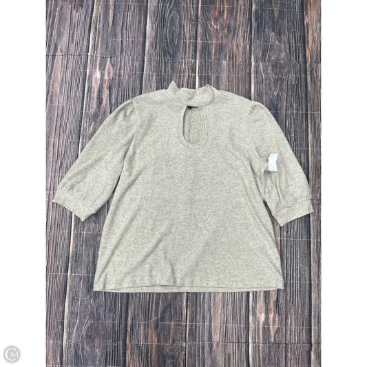 Sweater Short Sleeve By Clothes Mentor In Tan, Size: 2x