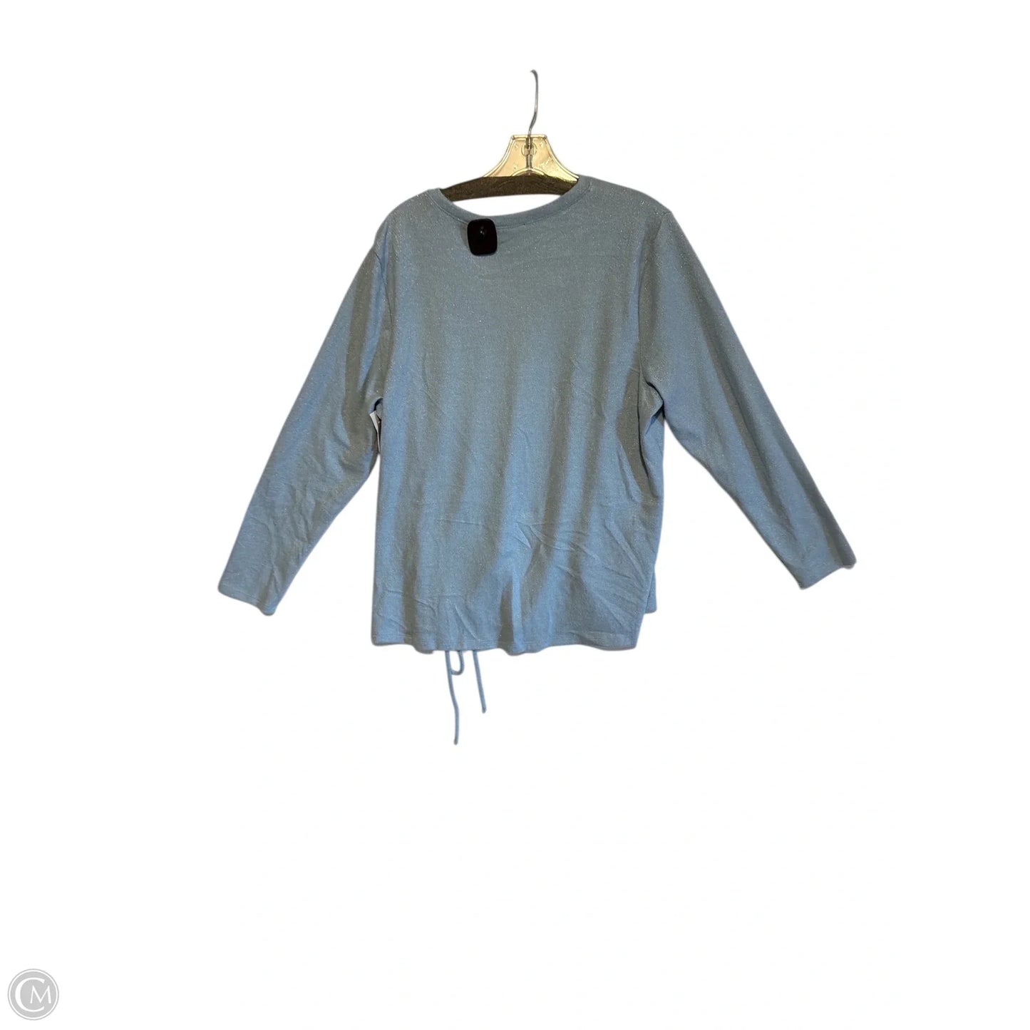 Top Long Sleeve By Inc In Blue, Size: 1x