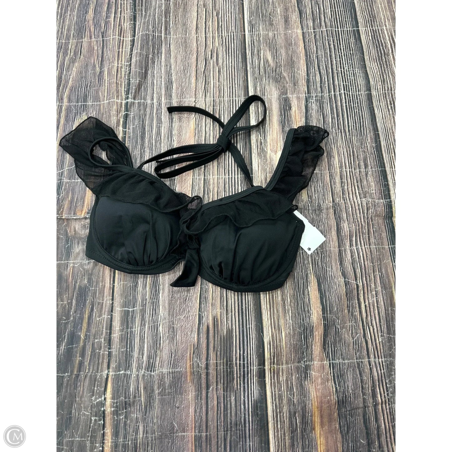 Swimsuit Top By Clothes Mentor In Black, Size: L