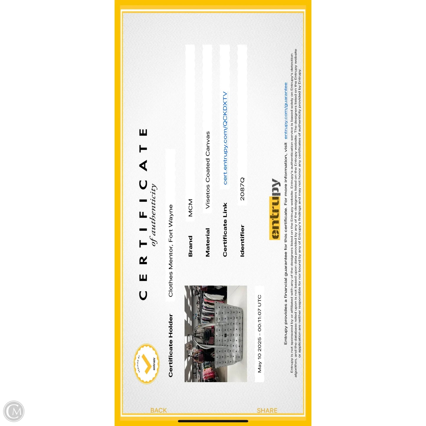 Handbag Luxury Designer By Mcm, Size: Large