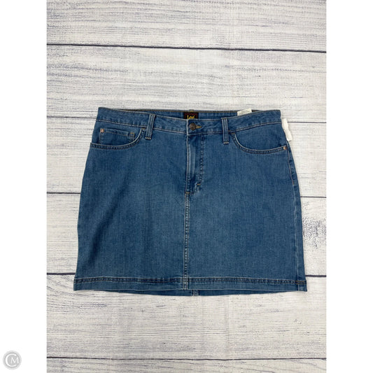 Skirt Mini & Short By Lee In Blue Denim, Size: 16