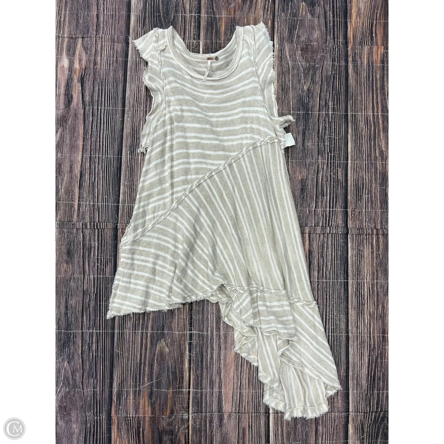 Tunic Short Sleeve By Free People In Tan, Size: M