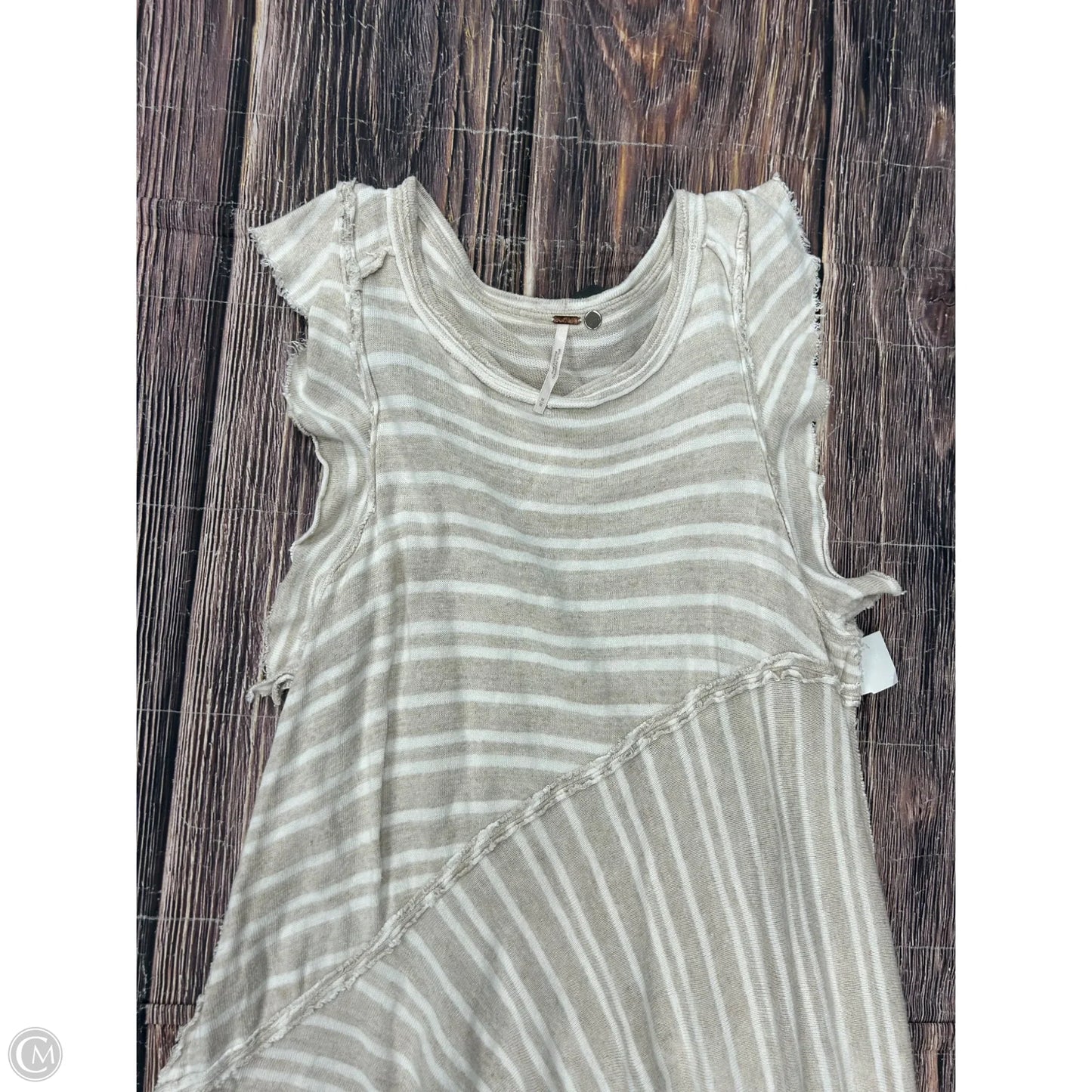Tunic Short Sleeve By Free People In Tan, Size: M