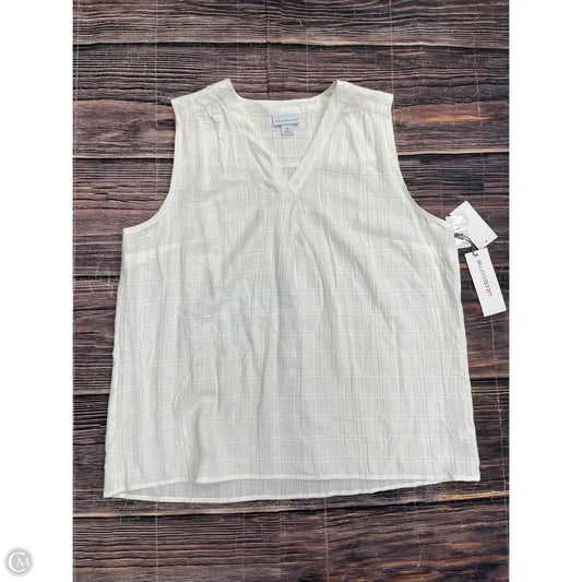 Top Sleeveless By Liz Claiborne In White, Size: Xl
