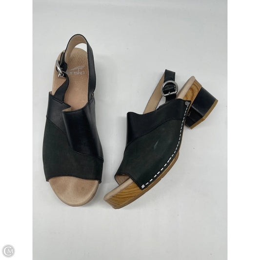 Sandals Heels Block By Dansko In Black, Size: 8.5