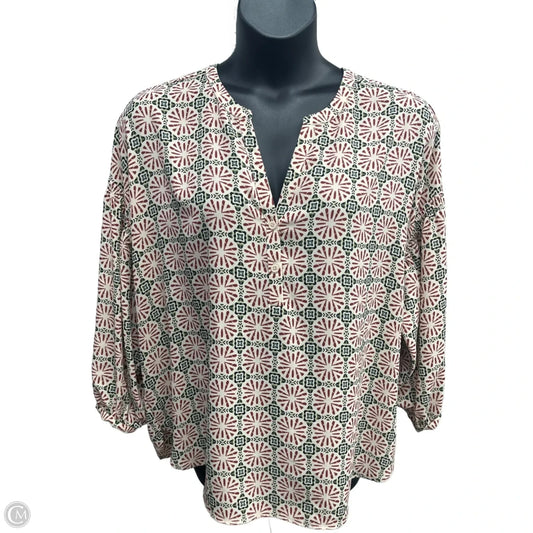 Top Long Sleeve By Not Your Daughters Jeans In Tan, Size: 1x