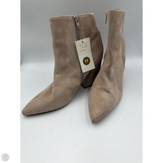 Boots Ankle Heels By A New Day In Taupe, Size: 11