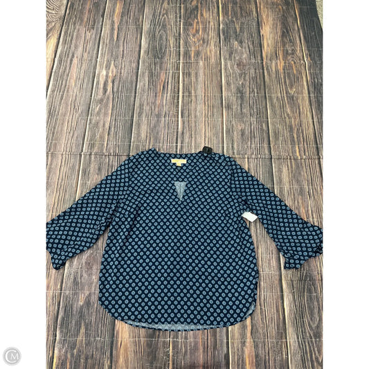 Top Long Sleeve By Michael By Michael Kors In Blue, Size: Xl