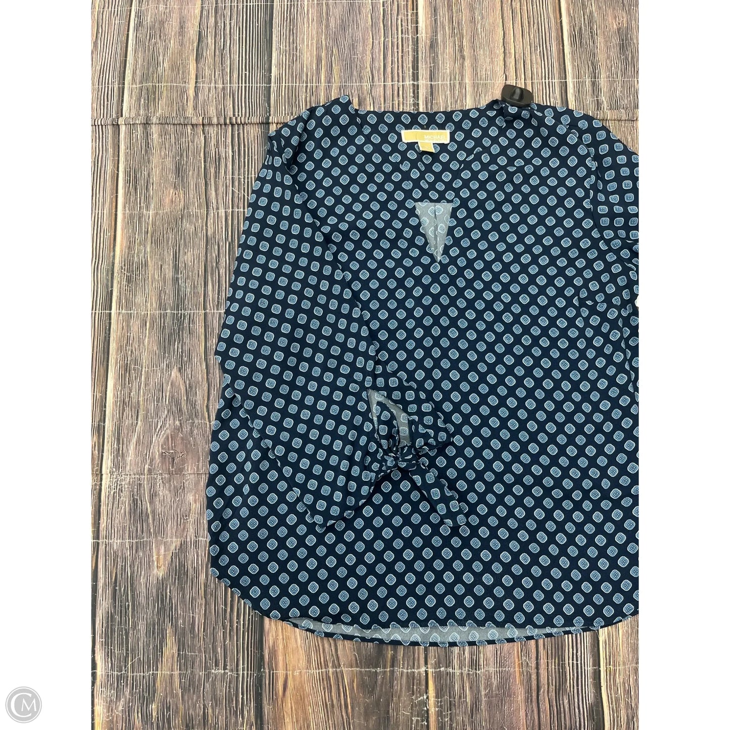 Top Long Sleeve By Michael By Michael Kors In Blue, Size: Xl