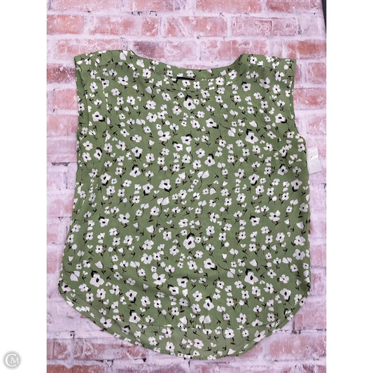 Top Sleeveless By Ann Taylor In Green, Size: S