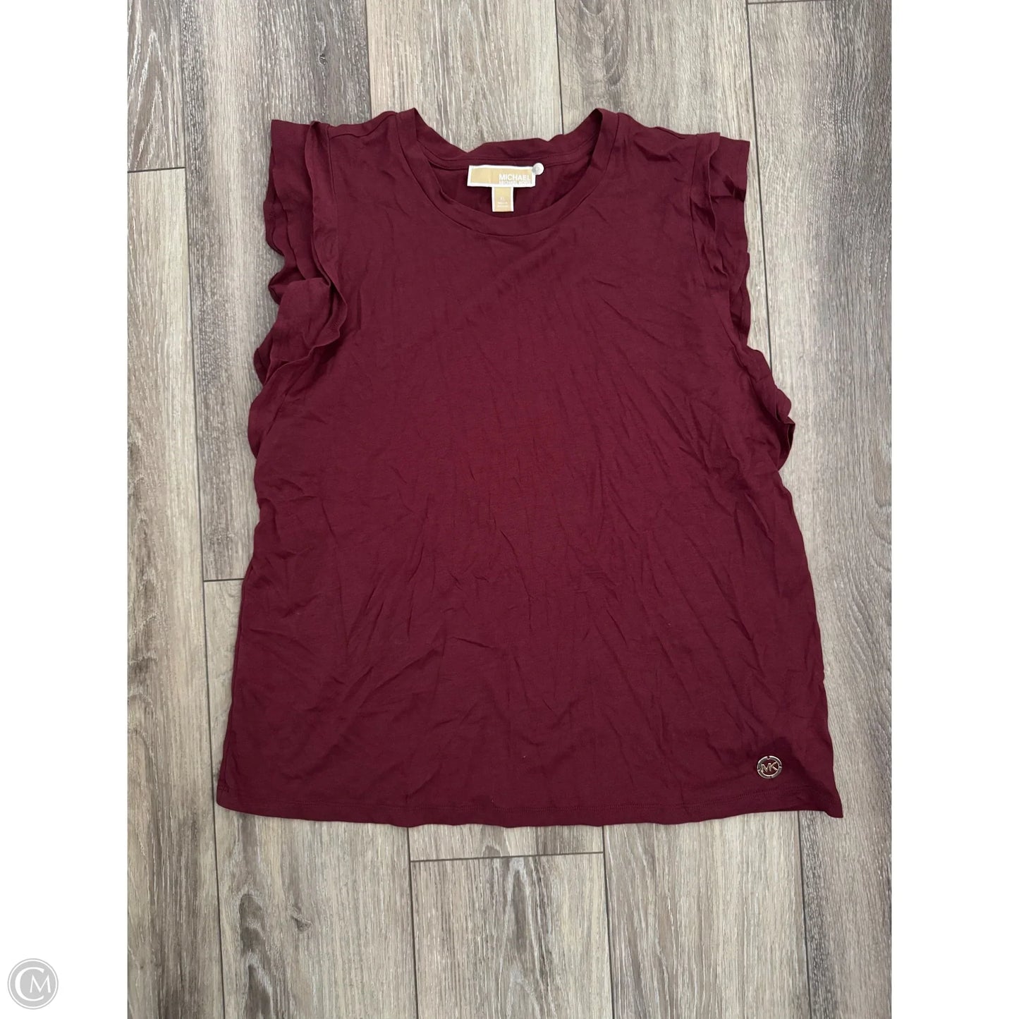 Top Short Sleeve By Michael By Michael Kors In Red, Size: Xl