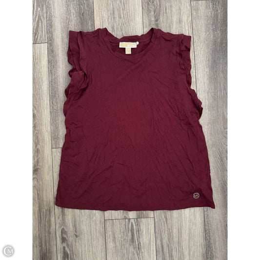 Top Short Sleeve By Michael By Michael Kors In Red, Size: Xl